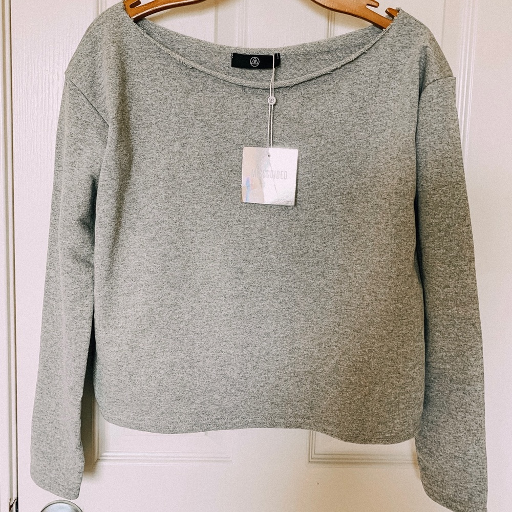 COPY - Missguided off the shoulder sweatshirt